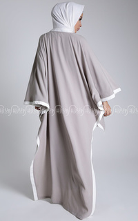 Dress Salma Abaya Grey list White-52094