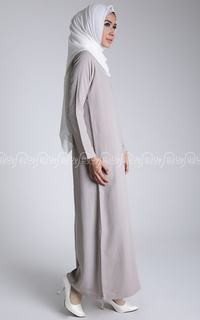 Dress Salma Abaya Grey list White-52097