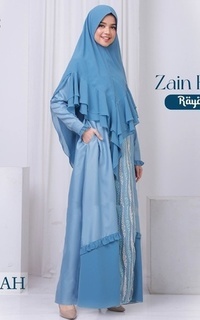 Long Dress Zain Family Raya - Gamis Mom Wardah L (Dress Only)