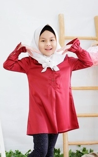 Blus Ayaka Top Kids Maroon