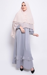 Hijab Instan Atalia Khimar Instan Hijab - Cream ZRN