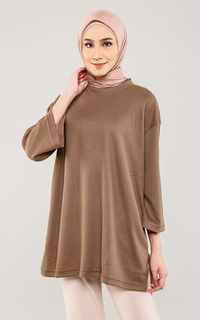 Tunik Waffle Oversize T-Shirt Ginger