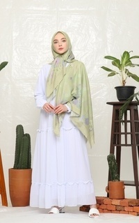 Hijab Motif HYDRANGEA SERIES GREEN TEA