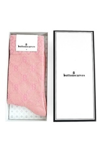 Kaos Kaki Monogram Socks Pink - Medium