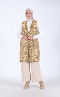 Rompi Harika Brown Tenun Vest