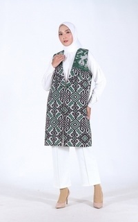 Vest Harika Green Tenun Vest