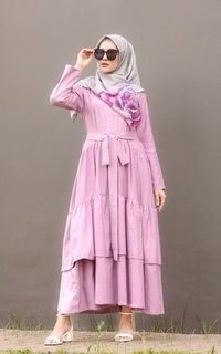 Gamis Aira Dress Rimple Lilac