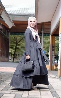 Gamis Aira Dress Rimple Black