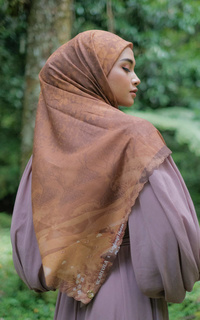 Hijab Motif Rimba Series - Sand