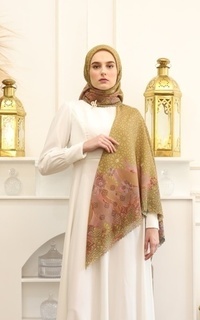 Printed Scarf MAROCCO SERIES GOLD