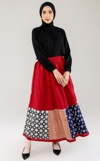 Rok Katya Batik Skirt Maroon