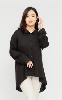 Blus Caterine Casual Top Shirt on Black