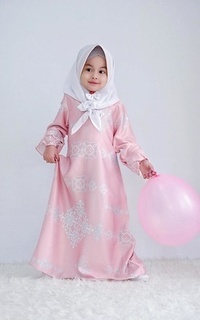 Gamis Janaya Dress Kids Pink