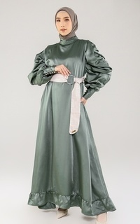 Long Dress Abaya Cikili Pine + Jagdish Belt
