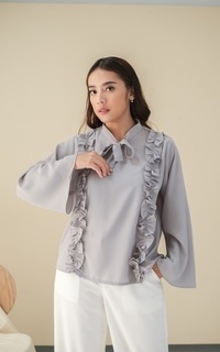 Blus Kricia Top - Silver