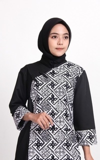 Blus Atasan Wanita Blus Danish Wardrobe Britani Top Blouse - Hitam