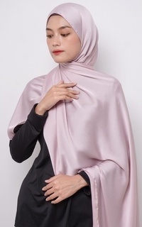 Pashmina Daw Project DH079 Kerudung Pashmina Pasmina Phasmina Crinkle Satin Silk Premium Shawl Rose