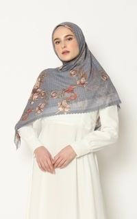 Hijab Motif MANDALA SERIES GREY