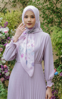 Hijab Motif Tulip Series - Light Pink