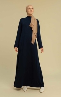 Gamis Inner Dress Lengan Panjang Navy-530119