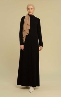 Gamis Inner Dress Lengan Panjang Black-530125