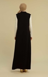 Gamis Inner Dress Tanpa Lengan Black-530185