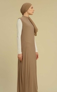 Gamis Inner Dress Tanpa Lengan Taupe-530197