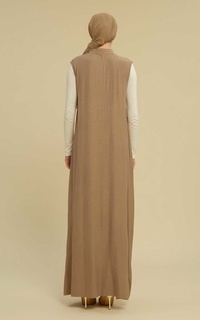 Gamis Inner Dress Tanpa Lengan Taupe-530198