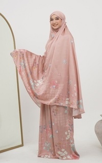 Mukena HAURA SIGNATURE PRAYER SET PEACHY PUNCH