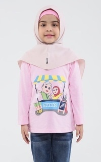 Pakaian Anak Hijup - Rarra Open Market Long T-Shirt