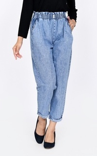 Celana Longpant Baggy Ashley Snow Blue