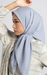 Hijab Polos Kami Deluxe Voile Scarf Icy Grey