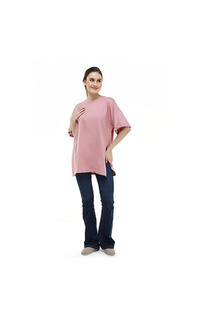 Shirt Fintan Tshirt Super Comfy Short Sleeve Design Simple And Casual Look Atasan Wanita - Pink Pink-532627