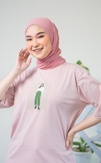 Shirt Audisay | SWAG Oversize T-Shirt 100% Cotton, Dusty Pink Dusty Pink-532750