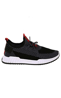 Shoes Chayton Sepatu Olahraga Pria Sneakers Casual Sport Shoes Material Flyknit Mesh ORIGINAL  - Black