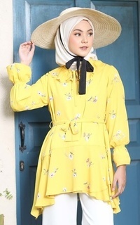 Blouse Miranda Chiffon - Yellow Flowers