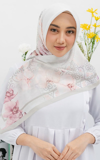 Hijab Motif Orchidz Signature Square Voile Scarf Hijab Premium Wanita Sugarcane