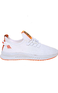Shoes Chayton Sepatu Olahraga Pria Sneakers Motif Garis Casual Sport Shoes Material Flyknit Mesh ORIGINAL - White