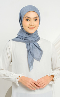 Hijab Motif Geoka Scarf - Grey