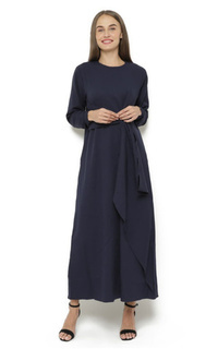 Long Dress Dress Wanita Danish Wardrobe Rayna Gamis - Navy