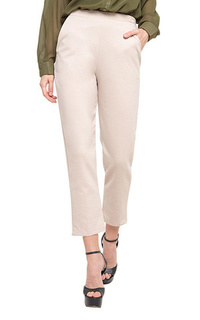 Celana Ailen Tapered Long Pants Motif Solid High Quality Bawahan Wanita - Cream Cream-539453