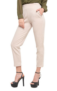 Celana Ailen Tapered Long Pants Motif Solid High Quality Bawahan Wanita - Cream Cream-539454