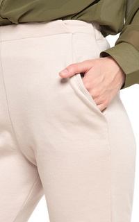 Celana Ailen Tapered Long Pants Motif Solid High Quality Bawahan Wanita - Cream Cream-539457