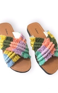 Sepatu Sandal Macrame Cross Pop Color