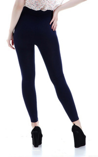 Pants Willow Celana Legging Wanita Design Simple Woman Motif Solid - Navy Navy-540365