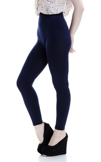 Pants Willow Celana Legging Wanita Design Simple Woman Motif Solid - Navy Navy-540367