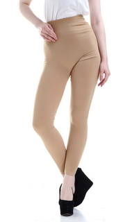 Pants Willow Celana Legging Wanita Design Simple Woman Motif Solid - Khaki Khaki-540374