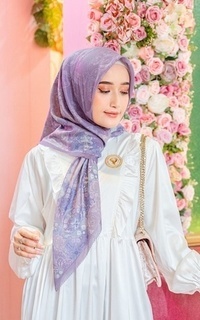 Hijab Motif Camellia series Purple