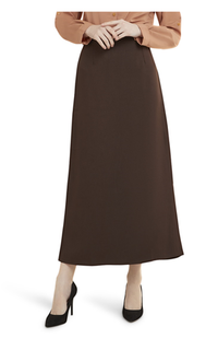 Rok Plain Maxi Skirt Rok Polos Span Panjang Bawahan Wanita Premium Quality - Brown Brown-540828