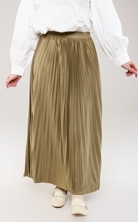 Skirt Basic Pleats Skirt Matcha